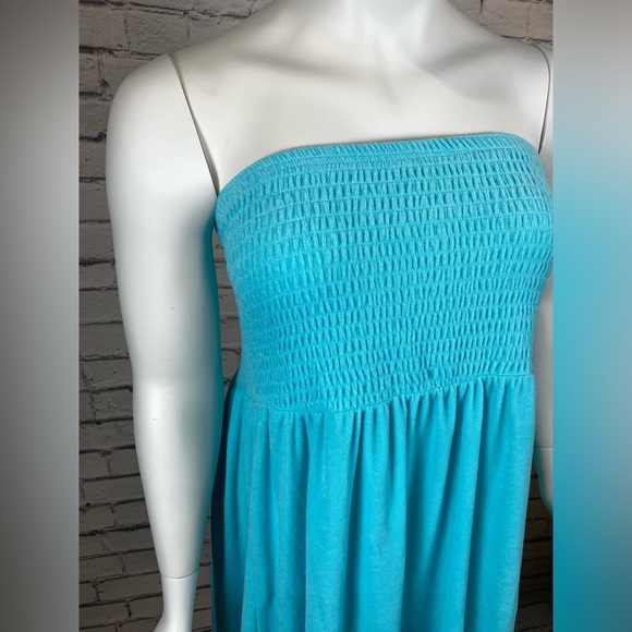 NWT Torrid Blue Beach Coverup Smocked Dress size 5x - Picture 5 of 8